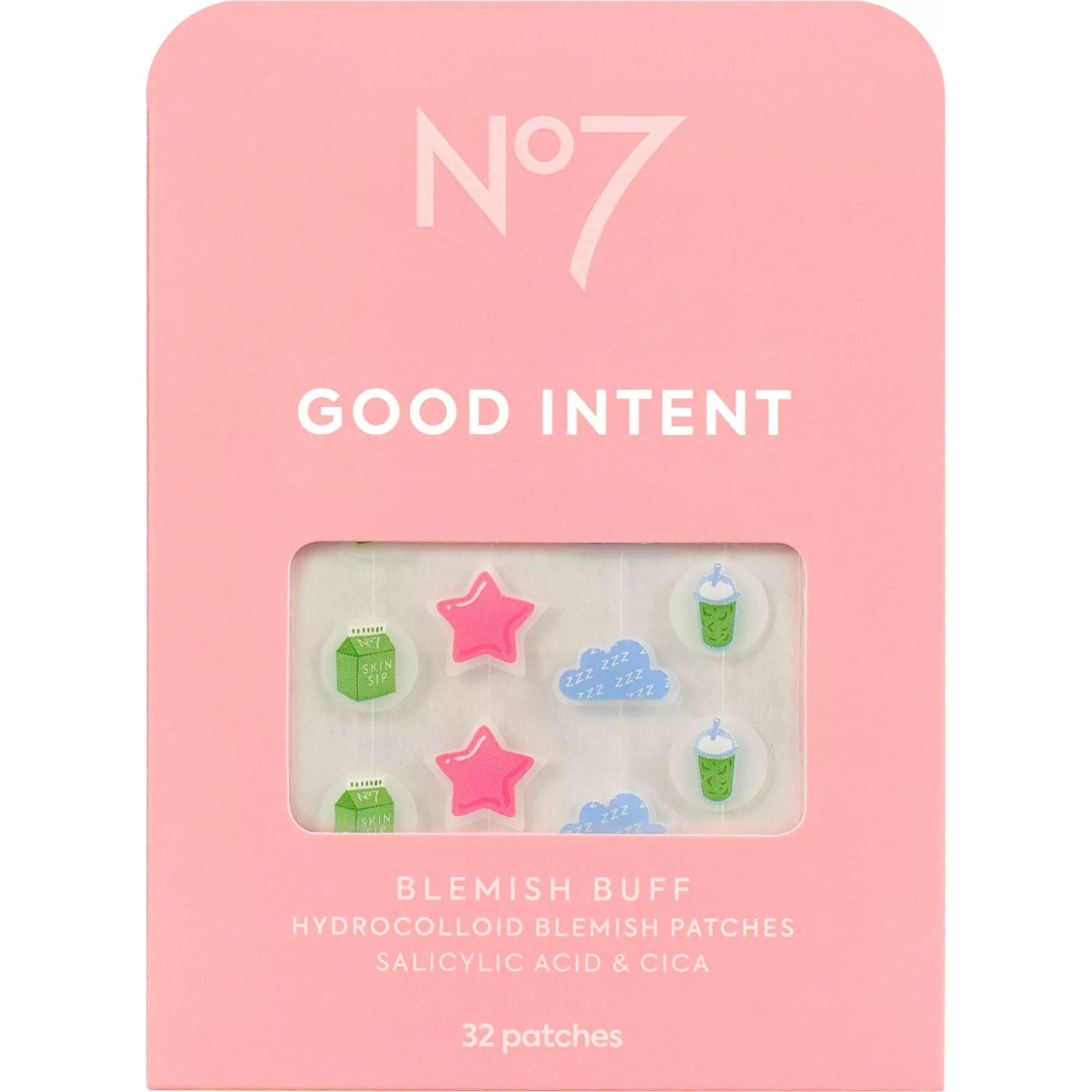No7 Good Intent spot stickers x 32 32 pcs rengöring & peeling dam
