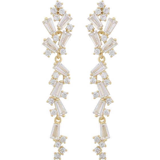 Saturday pendant ear gold/clear