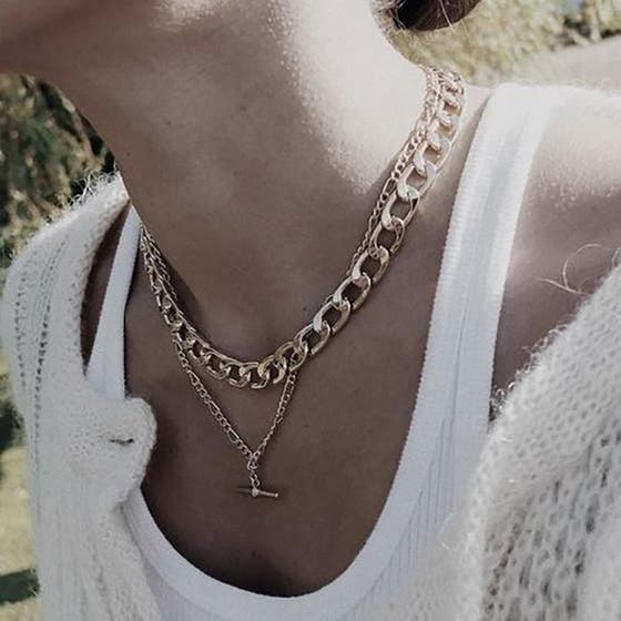 T-Bar Chunky Fiagaro Short Necklace