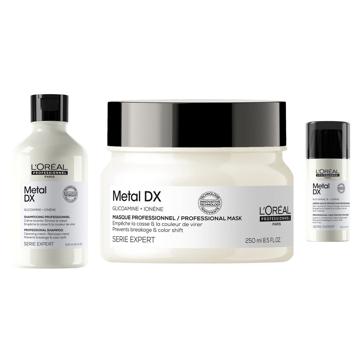 L'Oréal Professionnel Metal DX Trio Shampoo 300ml, Mask 250ml, Leave-in 100ml