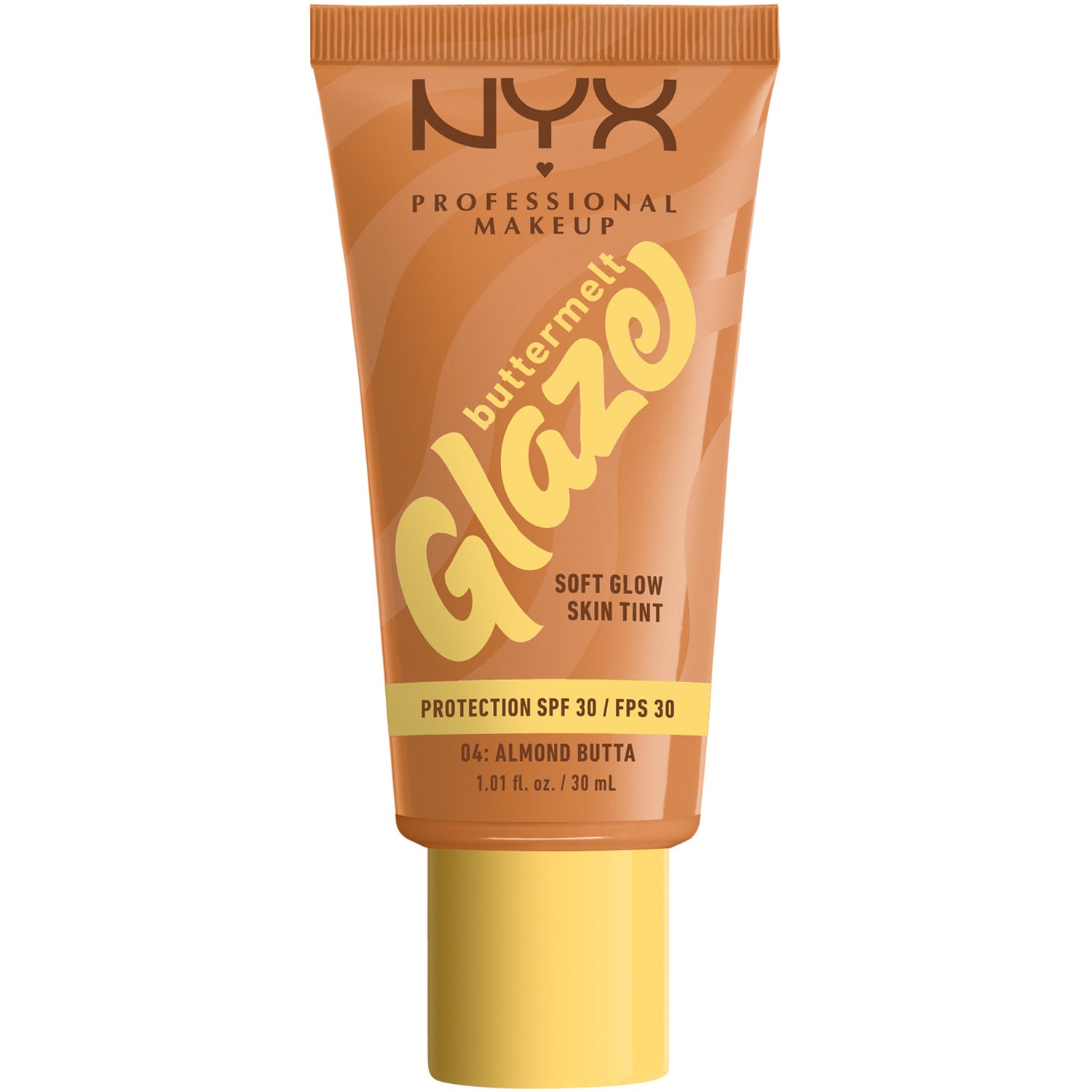 NYX Professional Makeup Buttermelt Glaze Skin Tint SPF30 Foundation 04 Almond Butta - 30 ml