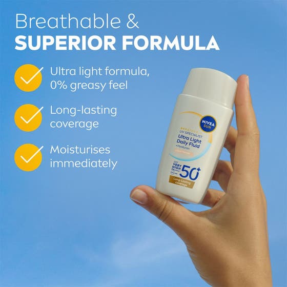 UV Face Ultra Fluid Light Tinted SPF50+