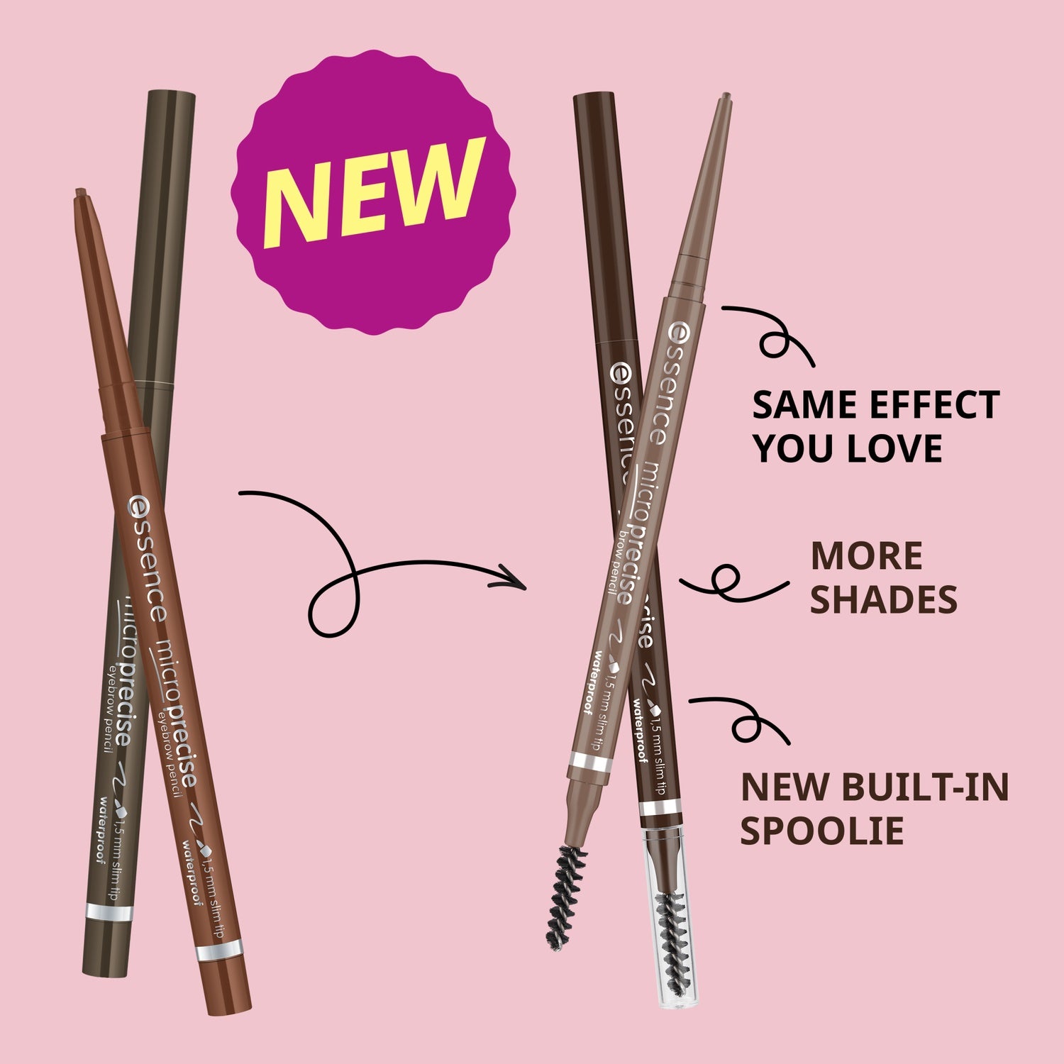 essence Micro Precise Brow Pencil 02 Taupe - 0,05 g billede