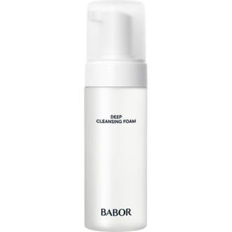 Babor Deep Cleansing Foam 200 ml dybderensende ansigtsrens i hvid pumpeflaske med gennemsigtig hætte