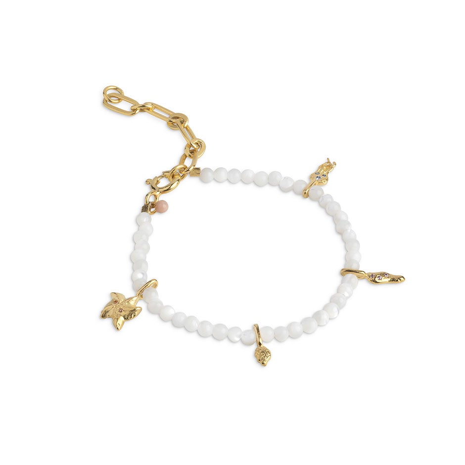 Enamel Copenhagen Bracelet, Aruba Pearl - 18.5 cm