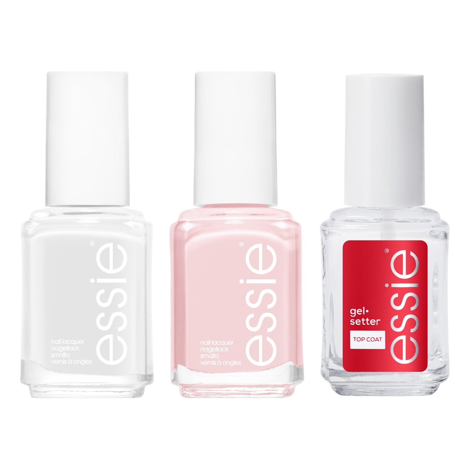 Essie French Manicure Kit Essie 1 Blanc, Essie 13 Mademoiselle, Essie Top Coat Gel Setter