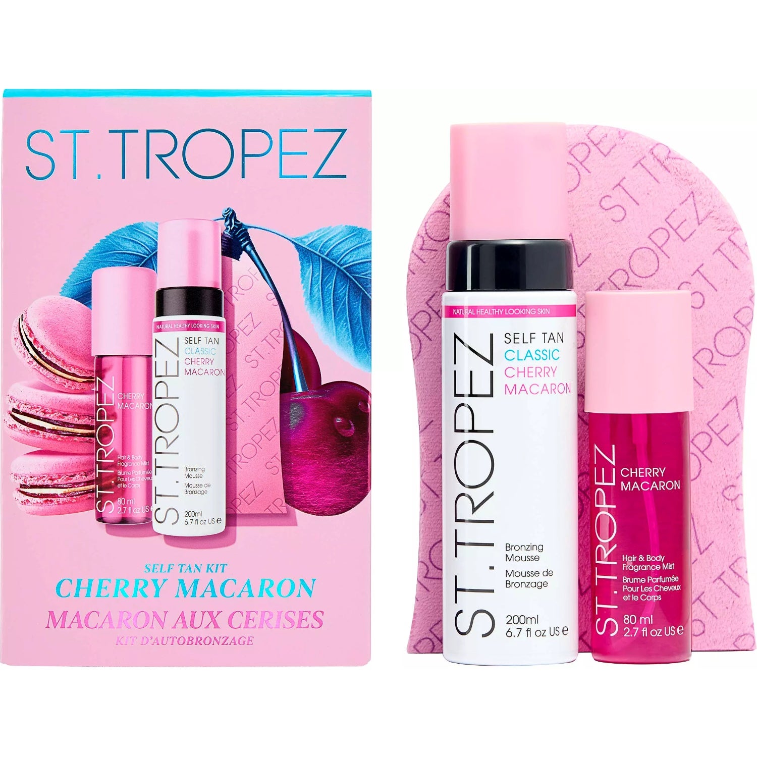 StTropez Self Tan Kit Cherry Macaron 3 pcs solprodukter herr