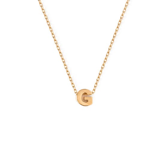 Gold Plated Initial G Necklace Giftbox