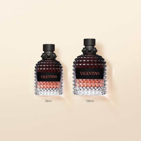 Valentino Born in Roma Uomo Coral Fantasy Eau de Toilette herreparfyme i 50 ml og 100 ml nittede glassflasker