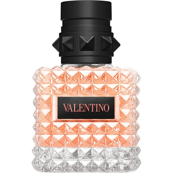 Valentino Born in Roma Donna Coral Fantasy Eau de Parfum 30 ml naisten tuoksu niittikuvioidussa lasipullossa