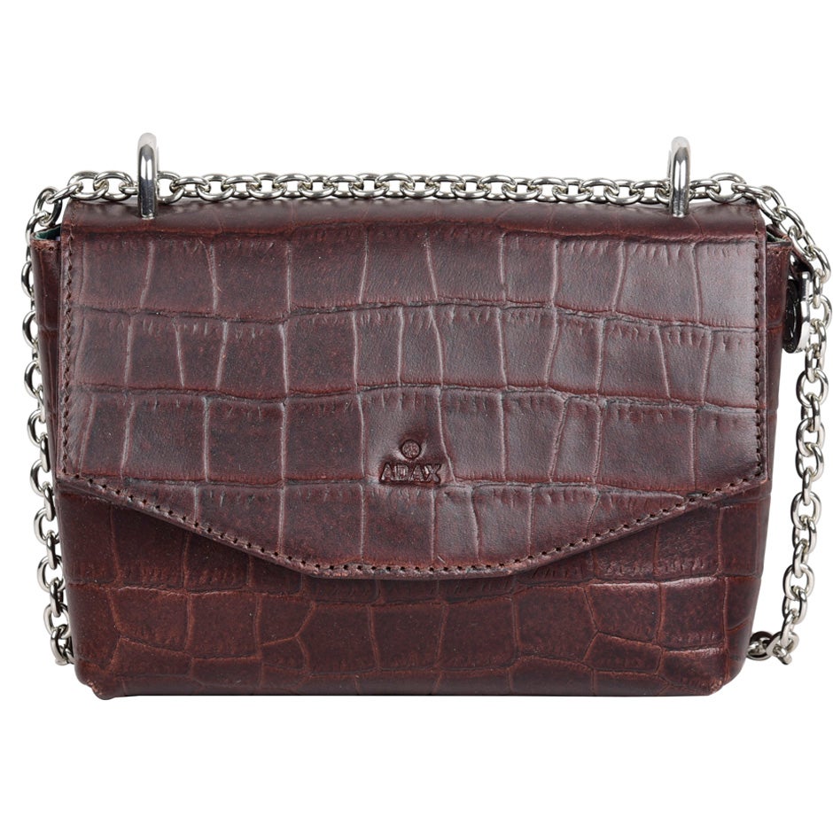 Produktfoto för Adax Teramo eco shoulder bag Malene Dark Brown, 18x12,5x5,5 cm