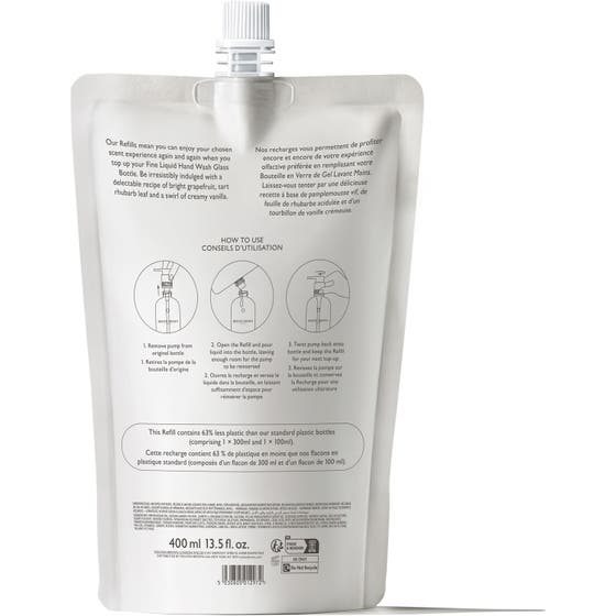 Delicious Rhubarb & Rose Fine Liquid Hand Wash Refill