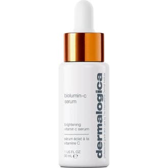 Dermalogica BioLumin-C Serum 30 ml opplysende vitamin C-serum som gir glød i hvit flaske med bronsefarget krage