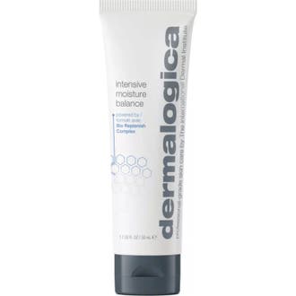 Dermalogica Intensive Moisture Balance 50 ml hudbarriär stärkande ansiktskräm i vit tub med mörkgrått snäpplock.
