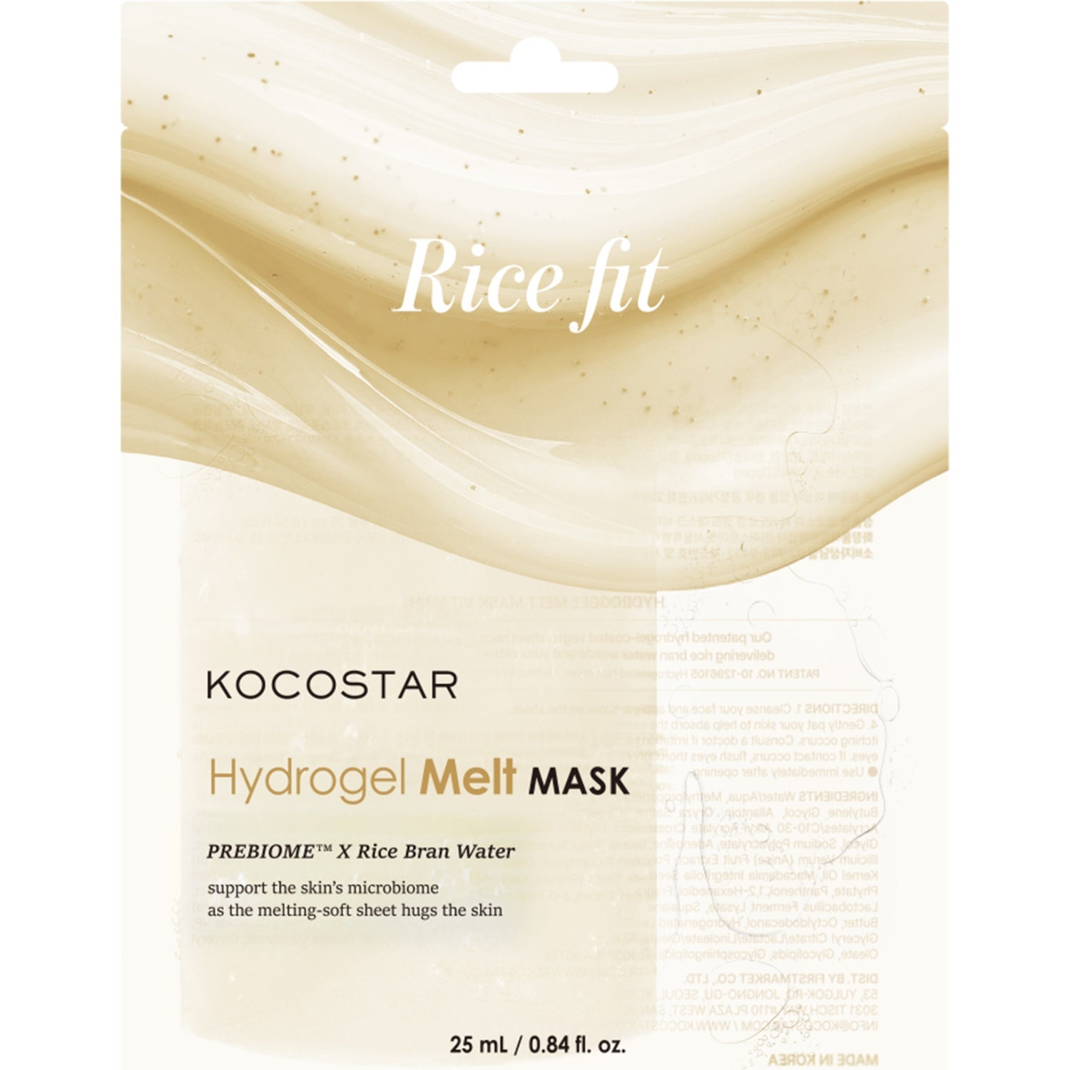 Kocostar Hydrogel Melt Mask Rice Fit 1 pc ansiktsmasker dam