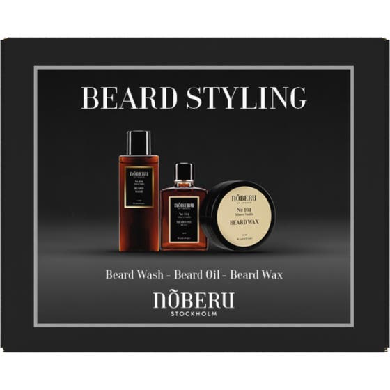 Noberu Giftbox Beard Styling Tobacco Vanilla Beard Oil, Face& Beard Wash & Beard Wax