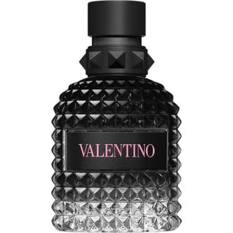 Valentino Born in Roma Uomo Eau de Toilette 50 ml herreparfyme i mørk glassflaske med nagler og sort kork