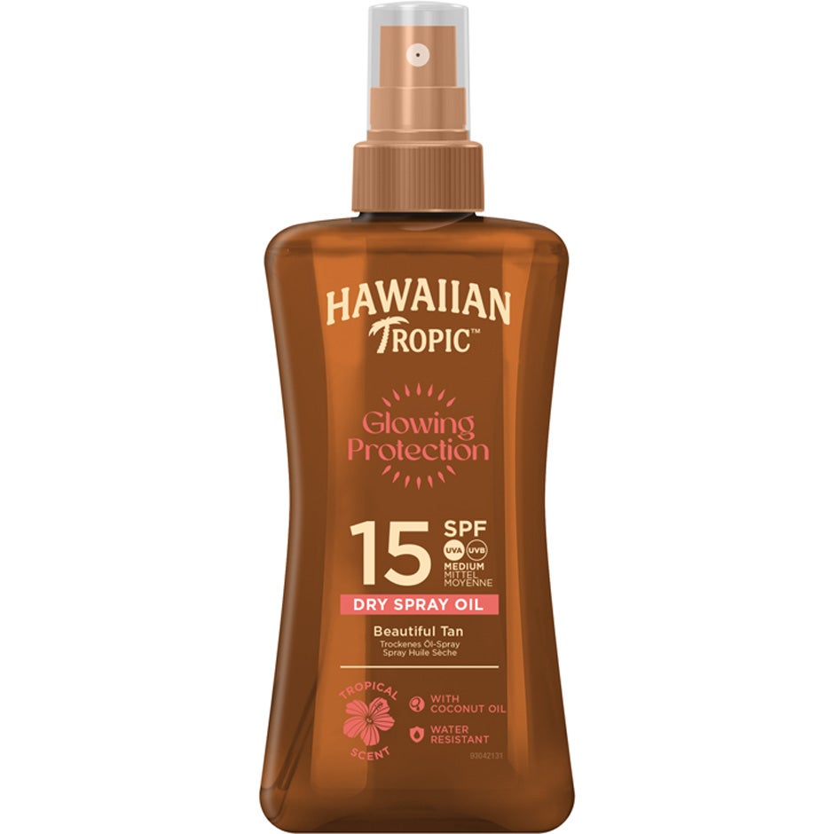 Hawaiian Tropic Glowing Protection Dry Spray Oil SPF15 - 200 ml billede