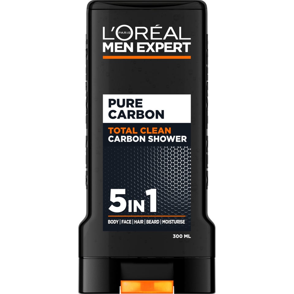 Men Expert Shower Gel Total Clean Total Action with Carbon