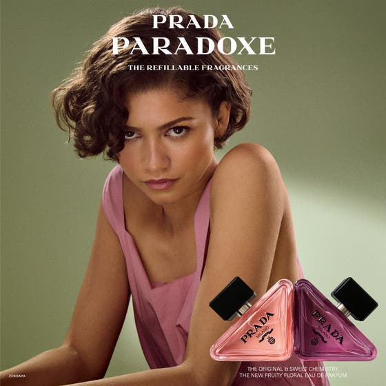 Prada Paradoxe Eau de Parfum 90 ml prada milano blommig parfym i trekantig flaska och rosa ask
