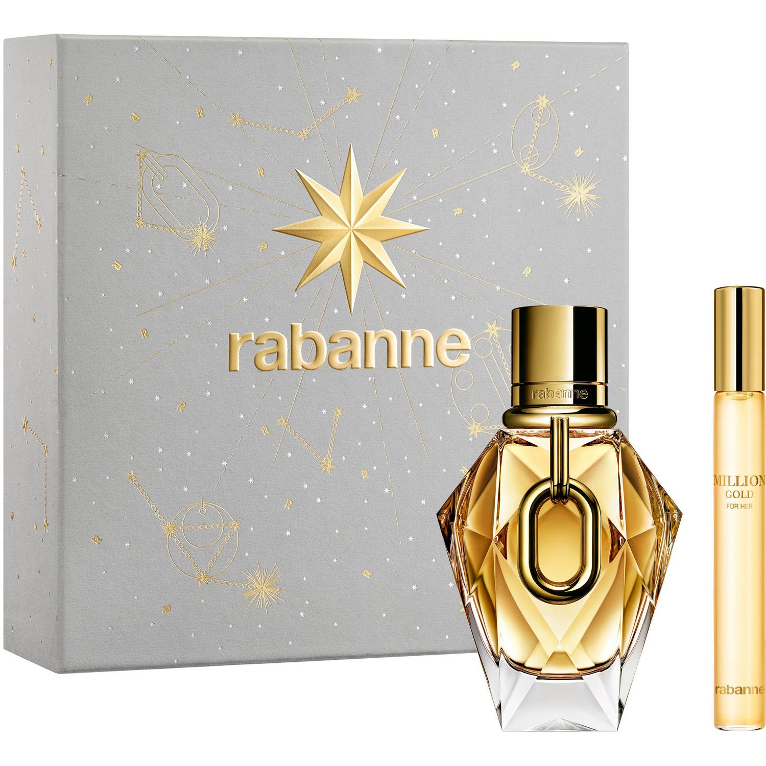 RABANNE Million Gold For Her Gift Set Eau de Parfum Refillable 50 ml + 10 ml