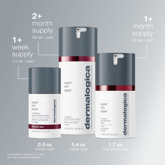 Dermalogica AGE smart Super Rich Repair 50 ml nærende ansiktskrem har en hvit fyldig og kremet tekstur
