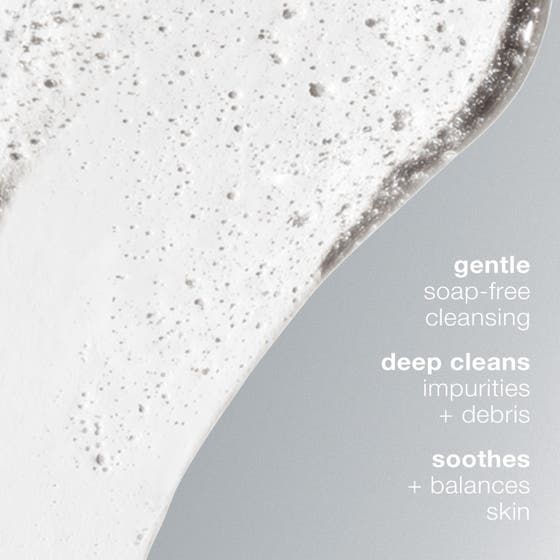 Dermalogica Special Cleansing Gel 250 ml saippuaton puhdistusgeeli rauhoittaa ihoa valkoinen pullo infografiikalla