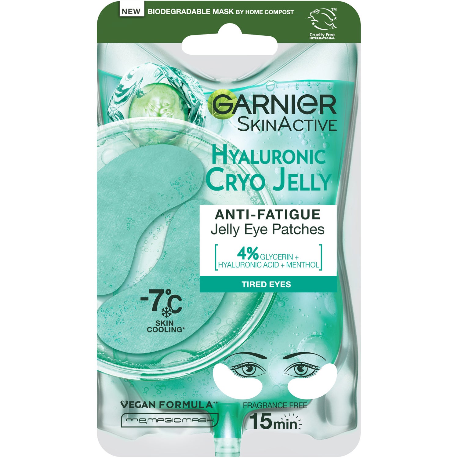 Garnier SkinActive   Hyaluronic Cryo Jelly Eye Patches for Tired