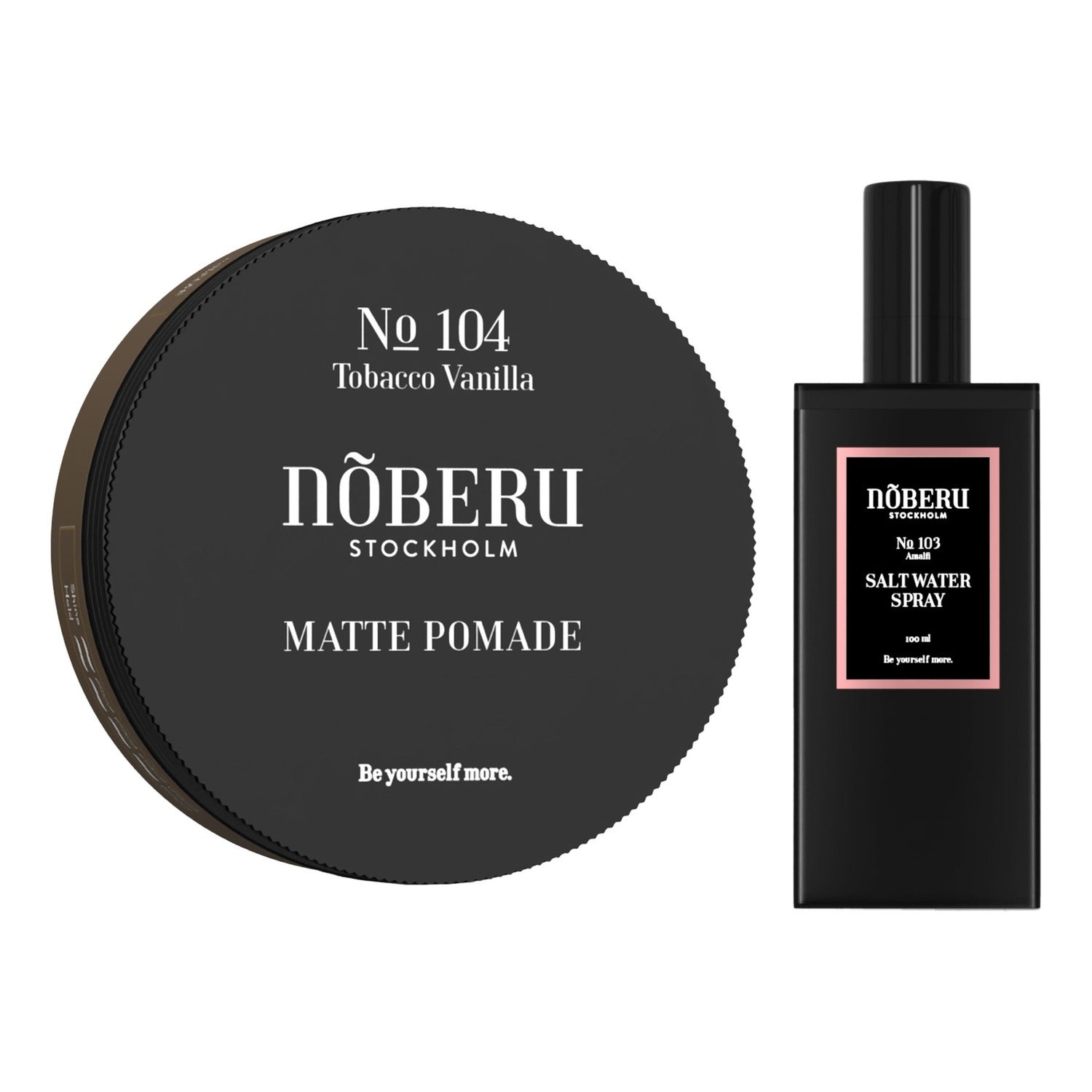 Nõberu Stockholm For Him Hair Bundle Matte Pomade & Amalfi Salt Water Spray
