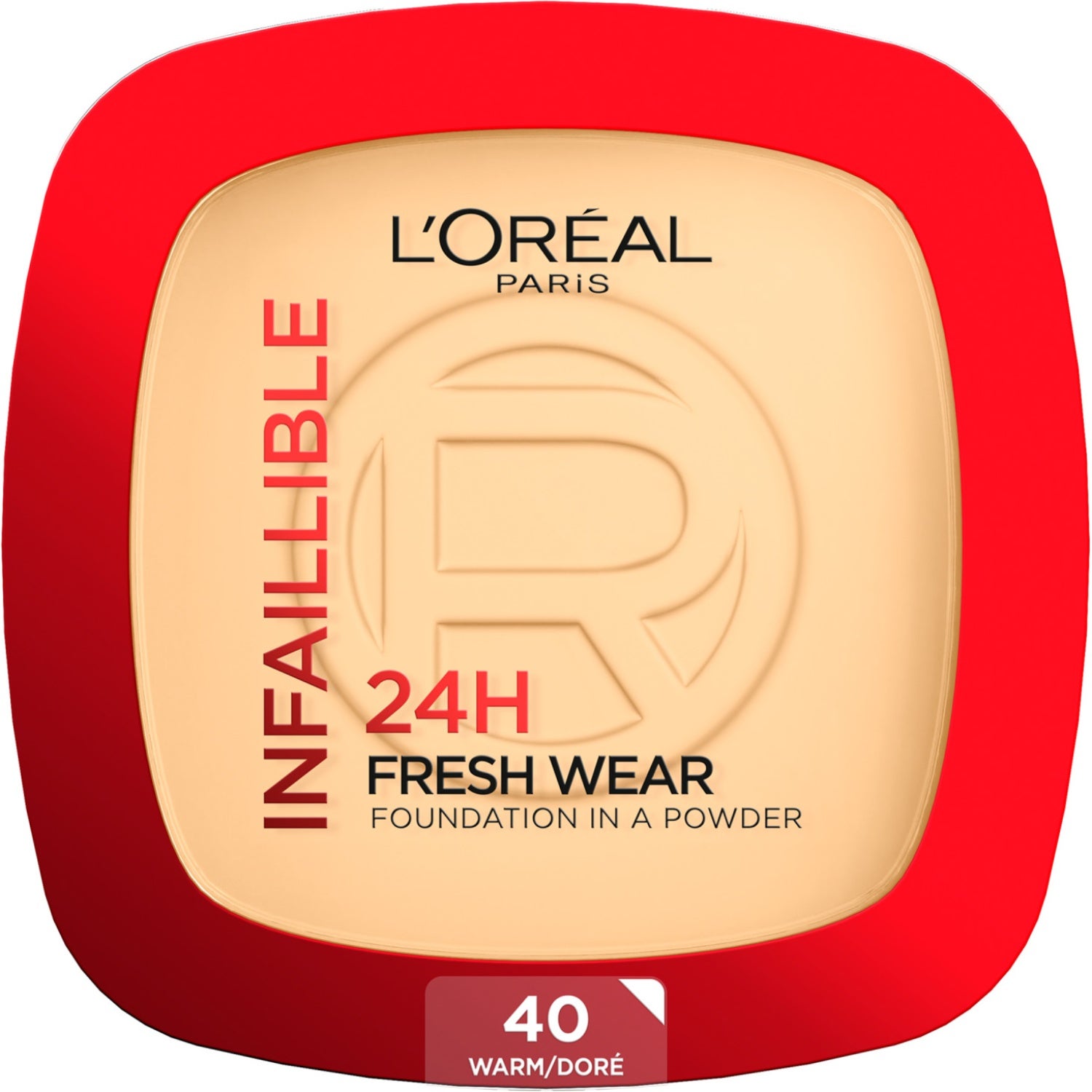 L'Oréal Paris Infaillible 24H Fresh Wear Foundation in a Powder 40 Warm Undertone - 9 g billede