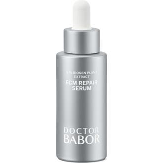 Doctor Babor ECM Repair Serum 30 ml reparerende ansigtsserum med Biogen Plant Extract i sølvgrå pipetteflaske.