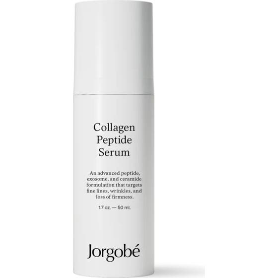 Jorgobé Multi-Peptide Filler Serum 50 ml anti-rynke serum i hvit minimalistisk pumpeflaske som motvirker fine linjer.