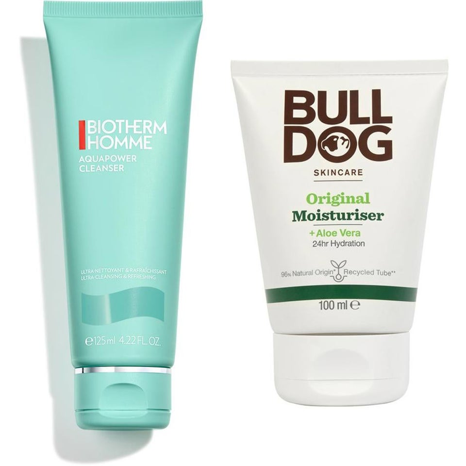 Essential Starter Kit Biotherm Homme Aquapower Cleanser & Bulldog Original Moisturiser