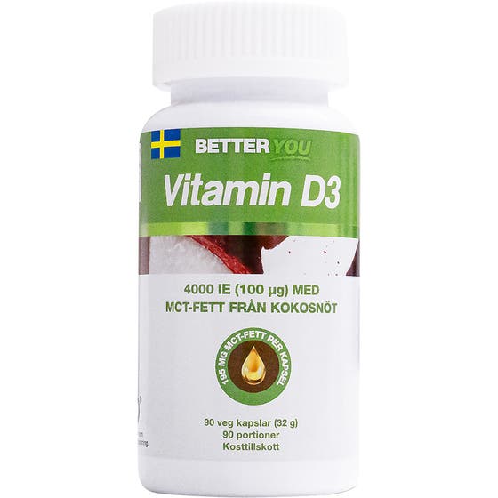 Vitamin D3 4000 IE + Kokosolja