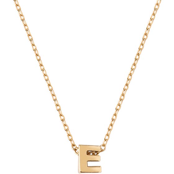 Gold Plated Initial E Necklace Giftbox