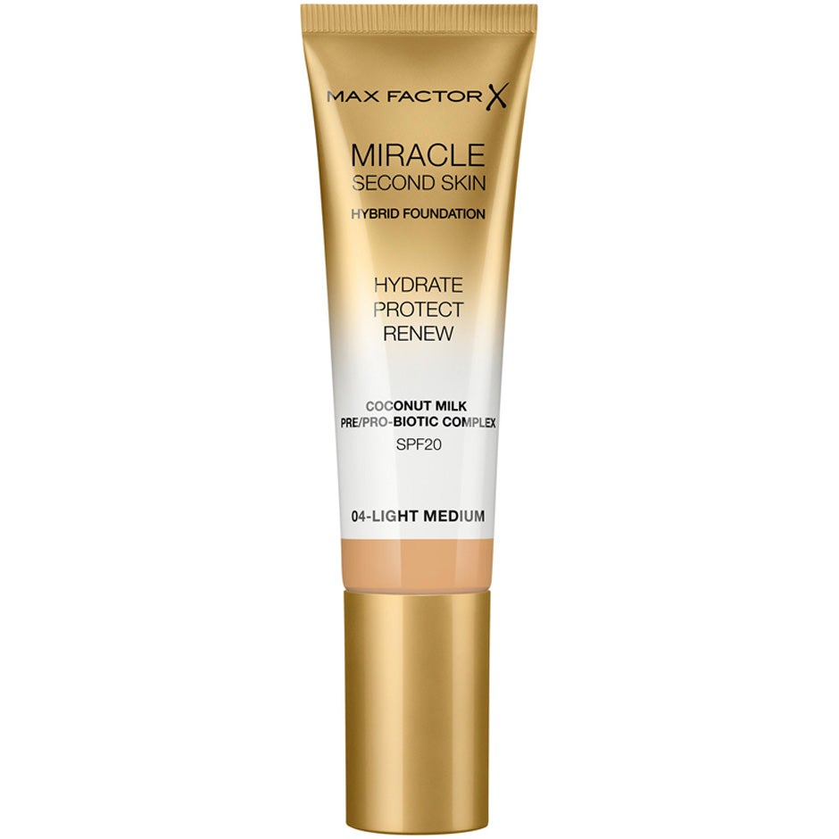 Max Factor Miracle Second Skin Hybrid Foundation 004 Light Medium