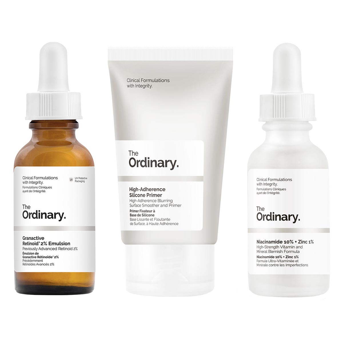 The Ordinary Set Of Actives - Enlarged Pores 30 ml, 30 ml, 30 ml 90 ml