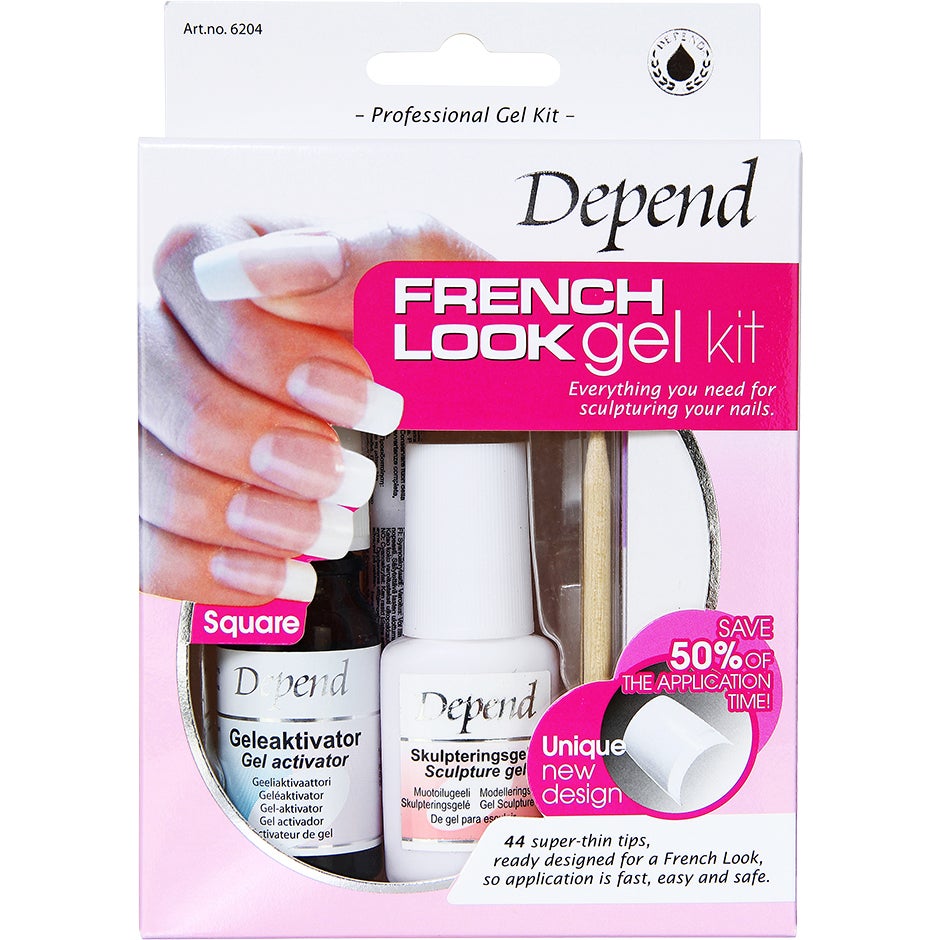 Depend French Look Gel Kit Square 44 Tips