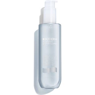 Biotherm Biosource Eau Micellaire 200 ml rensende micellærvann i en klar plastflaske med hvit pumpe