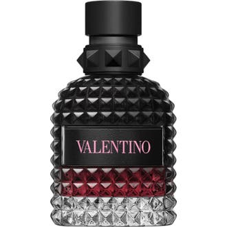 Valentino Born in Roma Uomo Intense Eau de Parfum 50 ml herreparfyme i mørk glassflaske med nagler og rosa logo