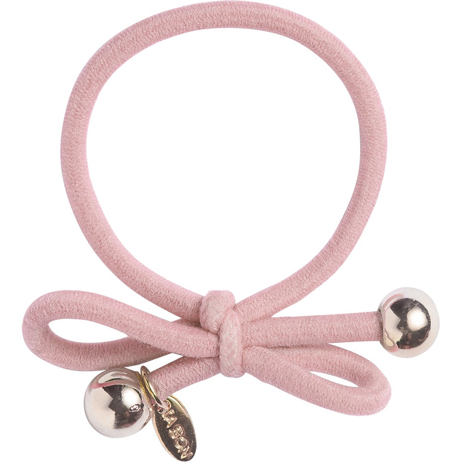 Hair Tie Gold Bead Black 1 pcs
