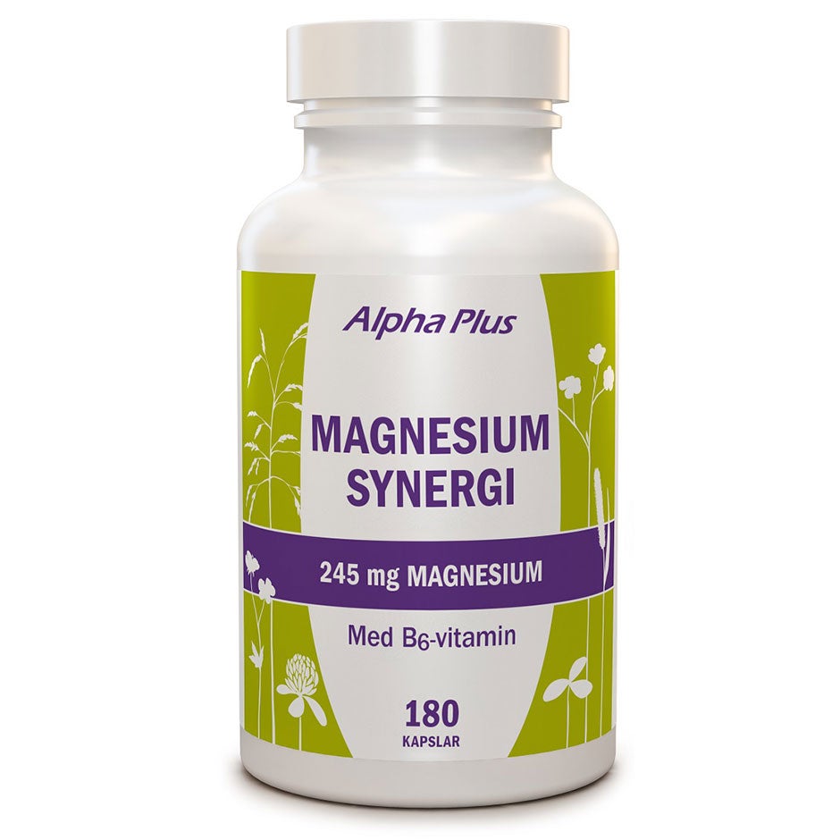 Alpha Plus Magnesium Synergi 245mg 180 kapslar