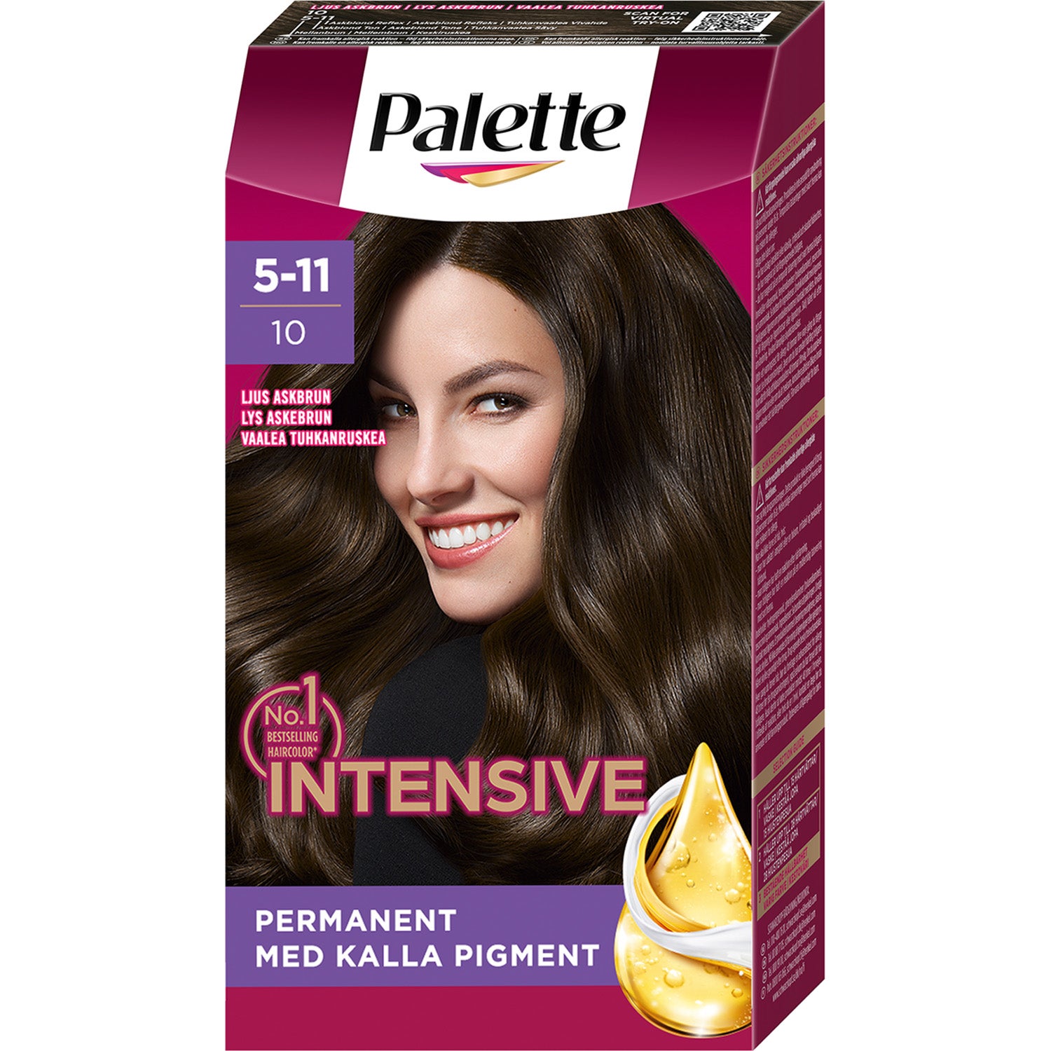 PALETTE Hair Colour 4 in 1 No. 10 Dark Brown - 1 pcs