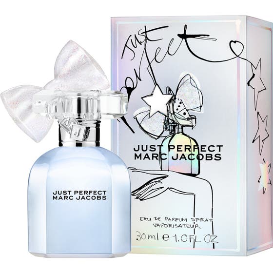 Marc Jacobs Just Perfect Eau de Parfum 30 ml naisten tuoksu kimaltavalla rusetilla ja hohtavalla pakkauksella