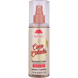 Tree Hut Fragrance Mist Coco Colada 177 ml återfuktande body mist i genomskinlig flaska med guldfärgad etikett