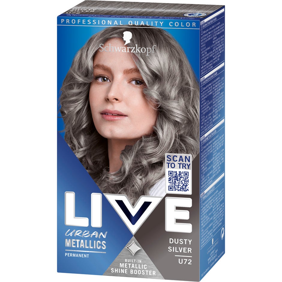 Schwarzkopf Live Urban Metallics U72 Dusty Silver,  Schwarzkopf Färg