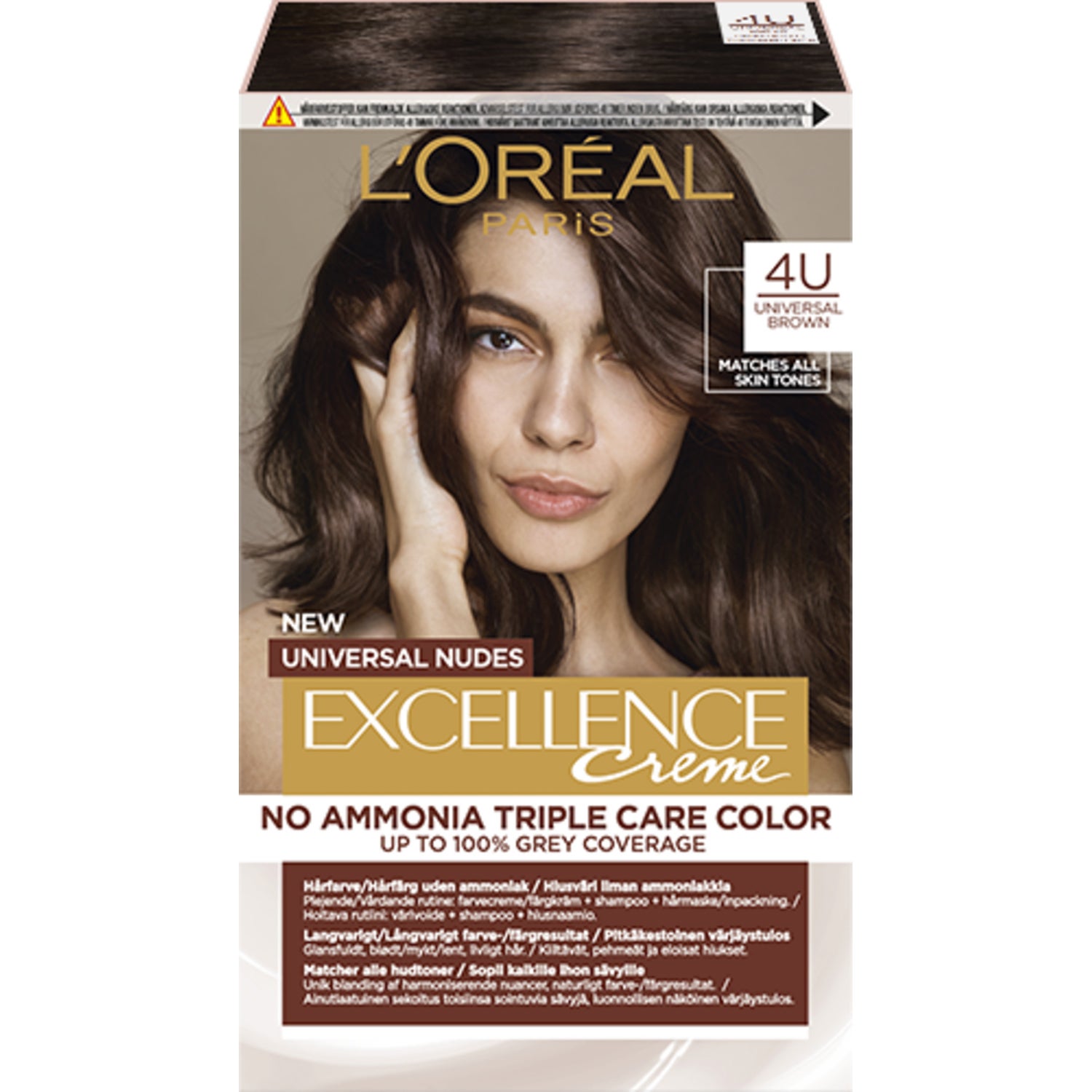 L'Oréal Paris Excellence Universal Nudes Brown 4U | Nordicfeel, image size:1500x1500