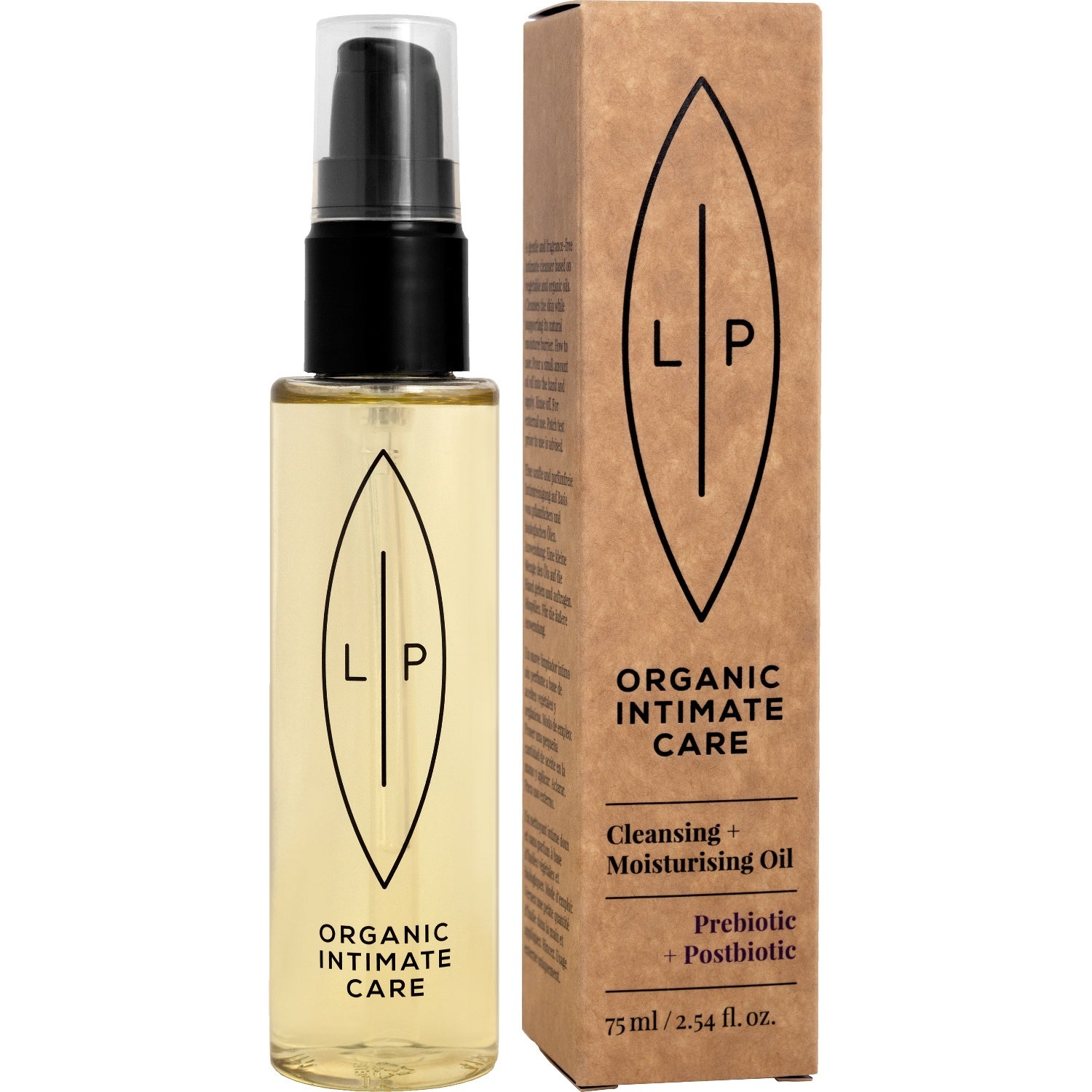 Lip Intimate Care Cleansing + Moisturising Oil Prebiotic + Postbiotic - 75 ml