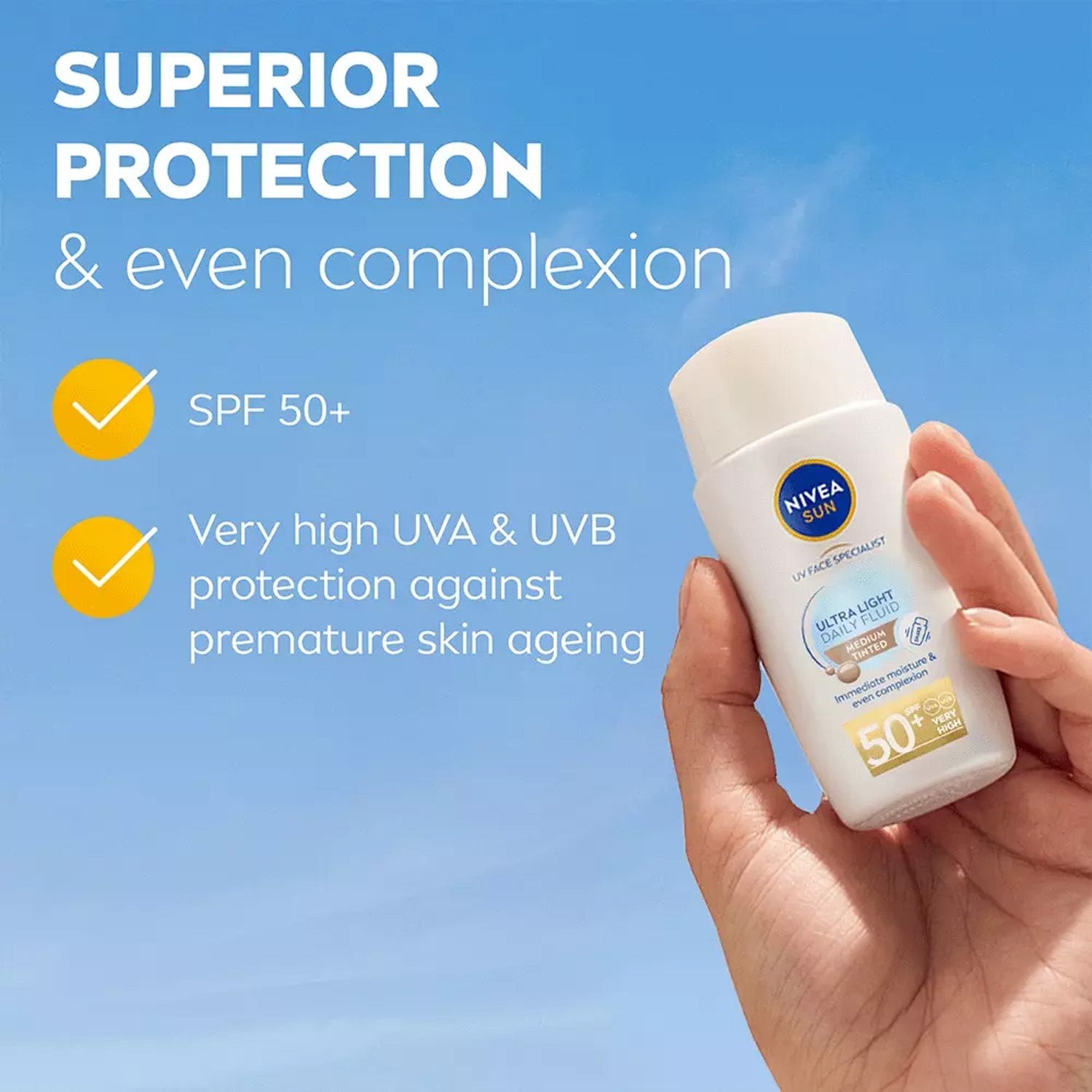 UV Face Ultra Fluid Medium Tinted SPF50+