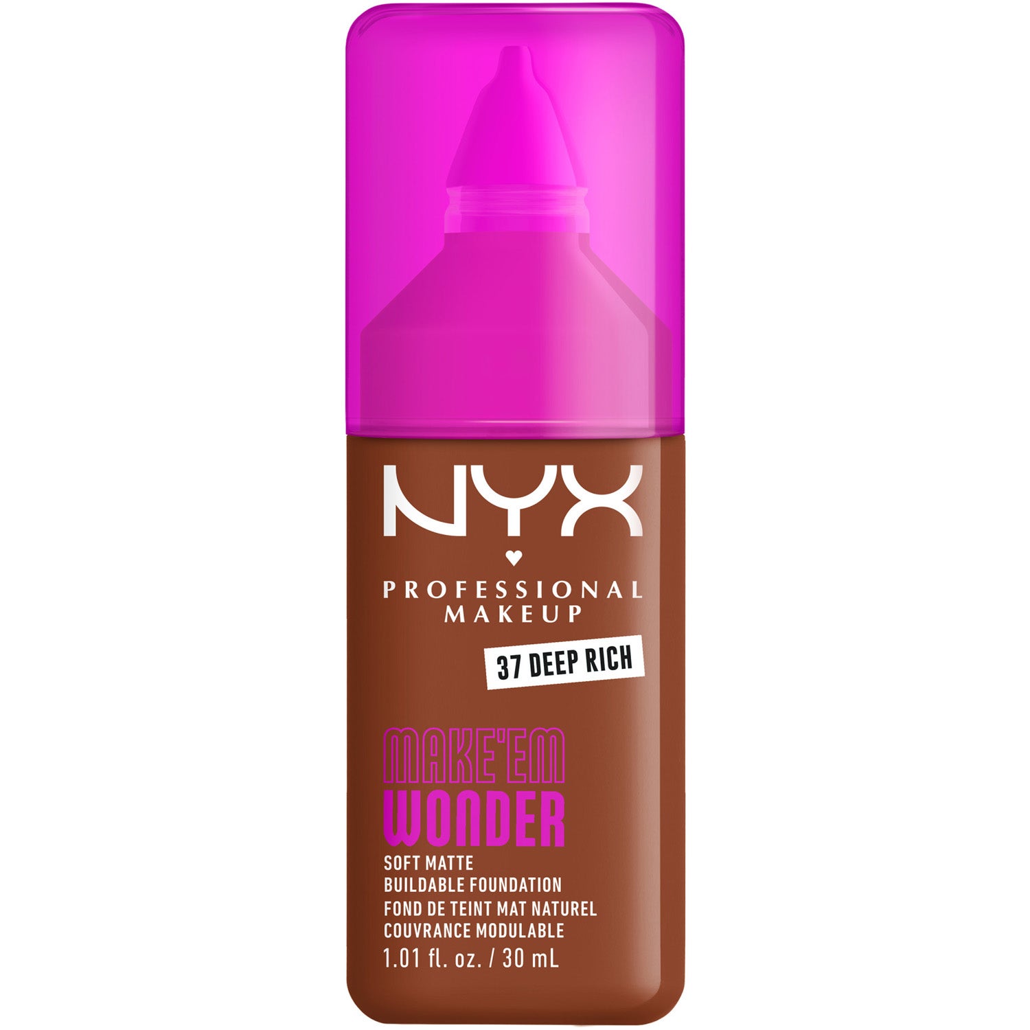 NYX Professional Makeup Make Em Wonder Foundation 37 Deep Rich - 30 ml